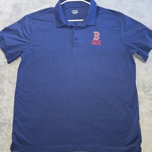 Under Armour Boston Red Sox Mens XXL Navy Blue HeatGear Striped Performance Polo